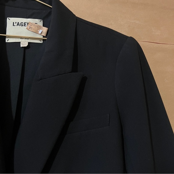 L'Agence | Kenzie Blazer Double Breasted Sculpted Jacket Black Size 8 - Picture 5 of 14